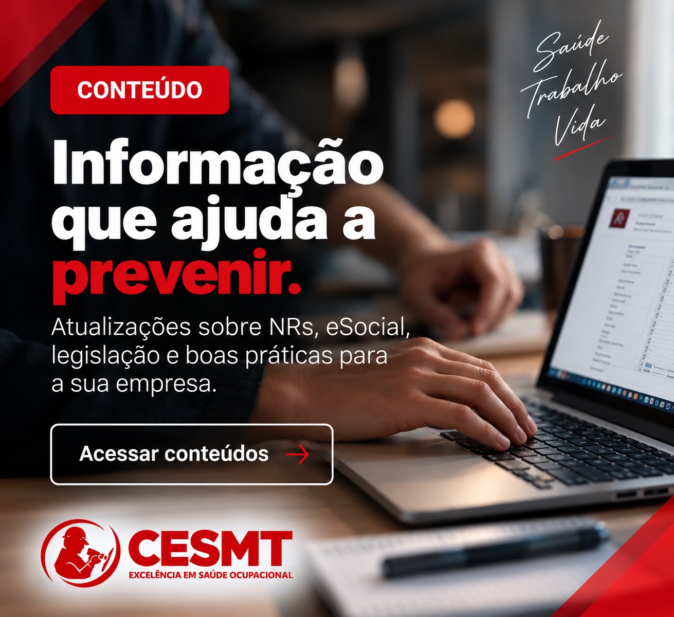Conteúdo e informação sobre segurança do trabalho